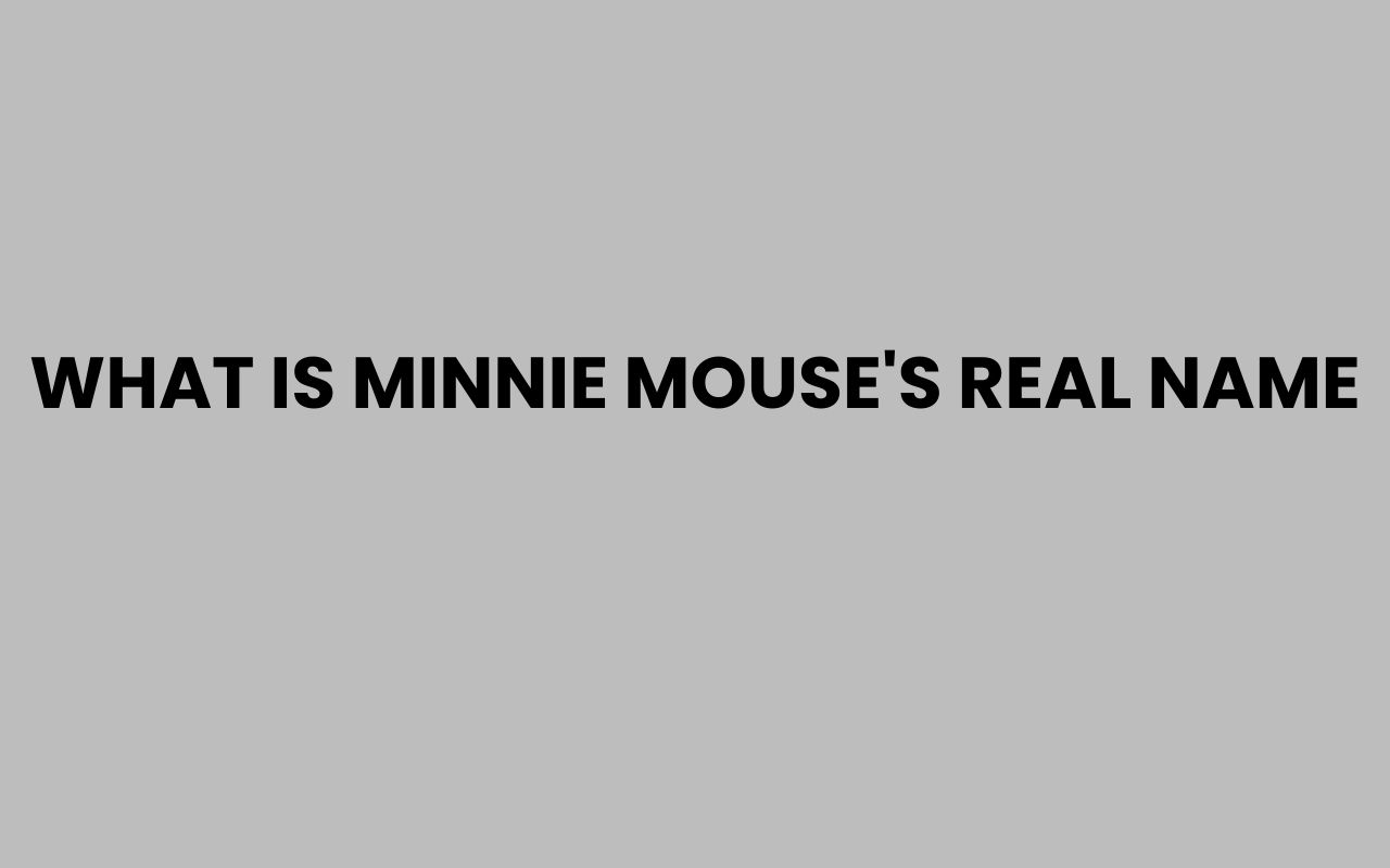 what is minnie mouses real name