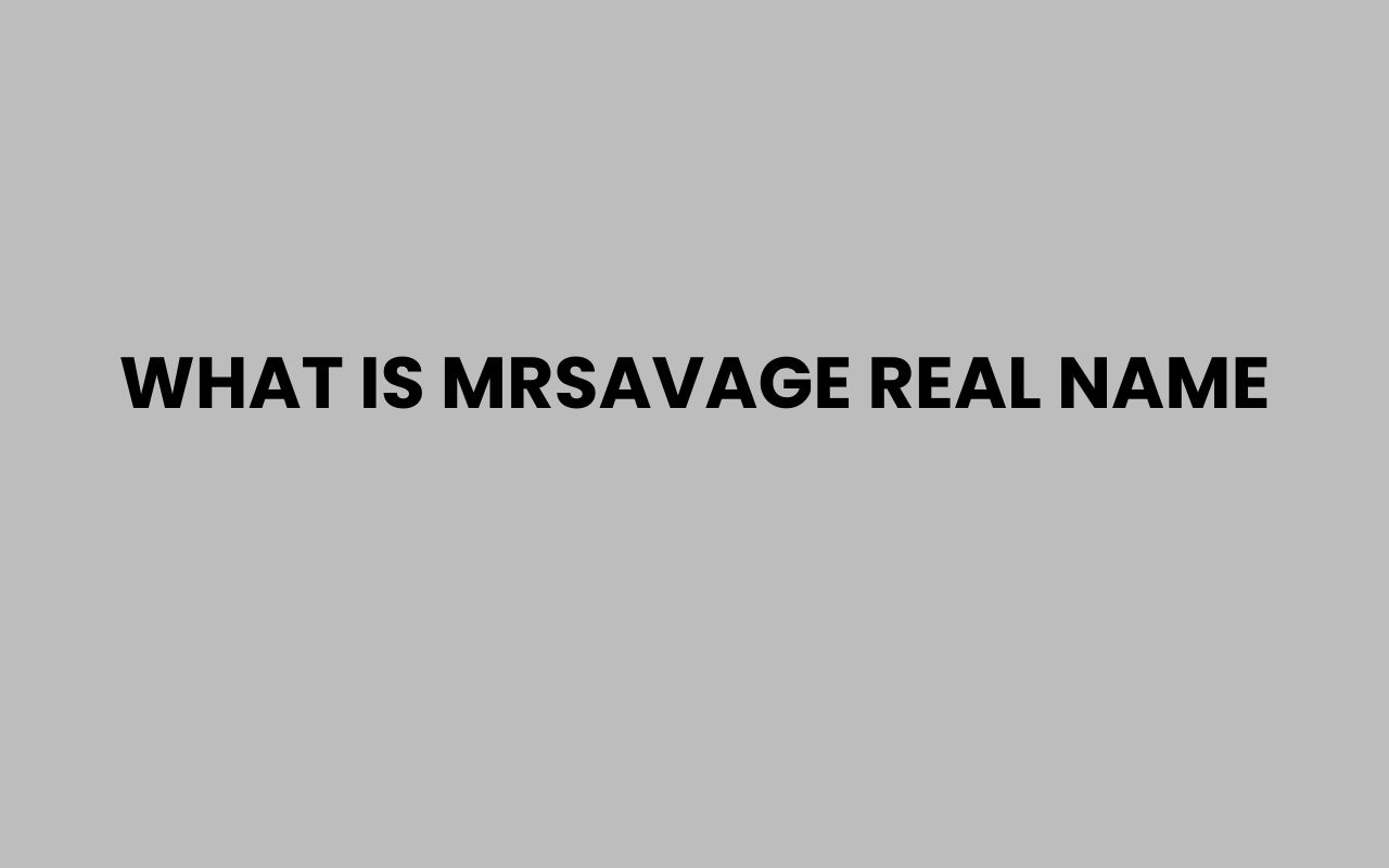 what is mrsavage real name