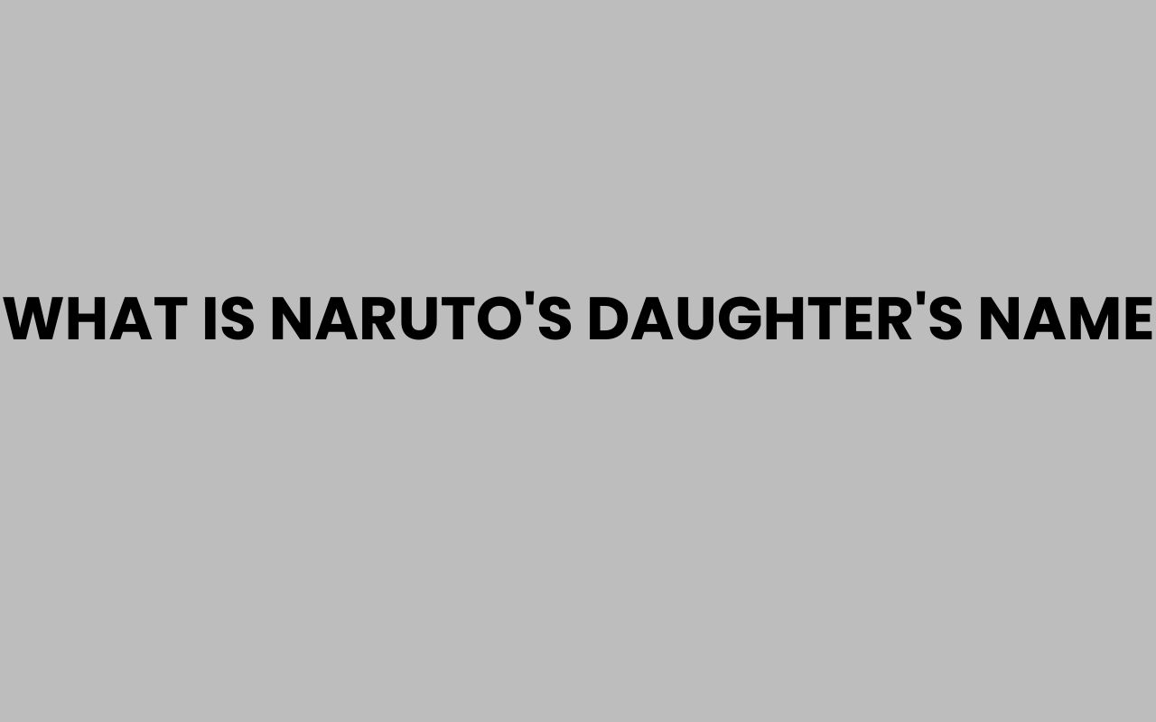 what is narutos daughters name