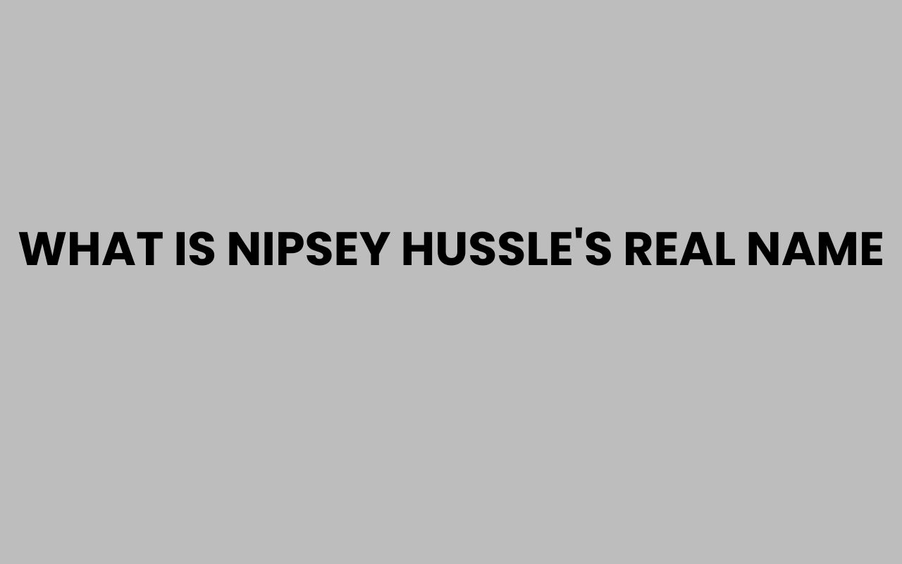 what is nipsey hussles real name