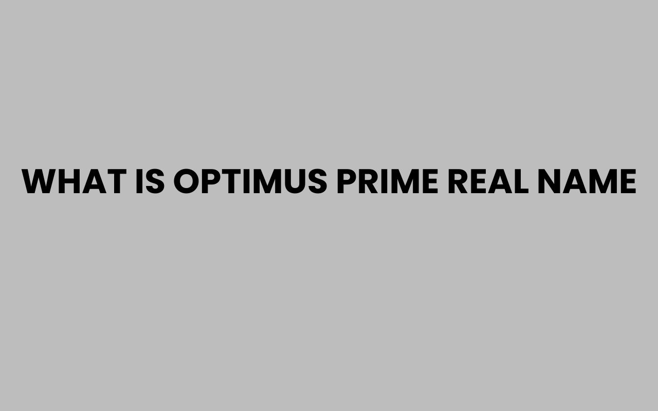 what is optimus prime real name