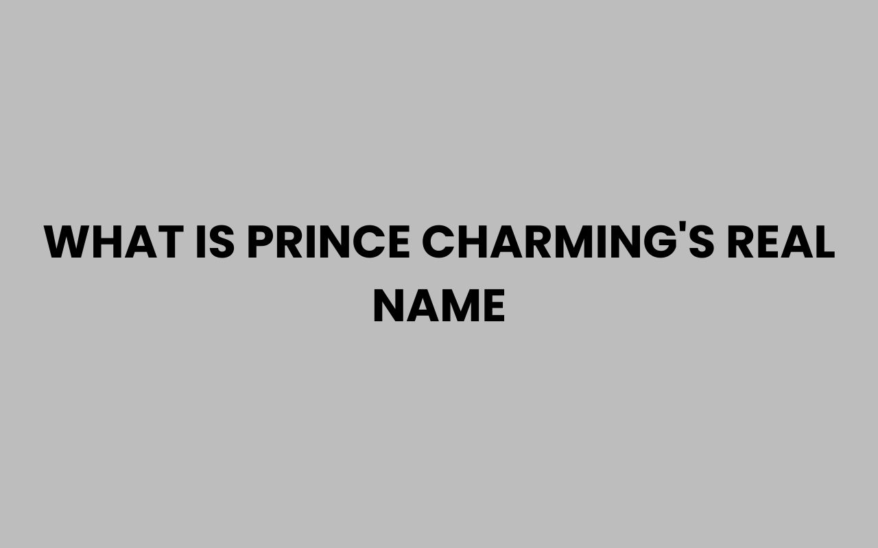 what is prince charmings real name
