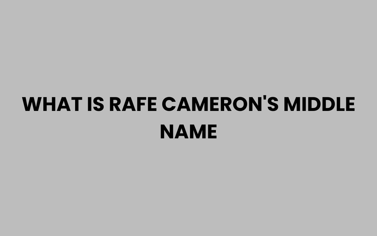 what is rafe camerons middle name