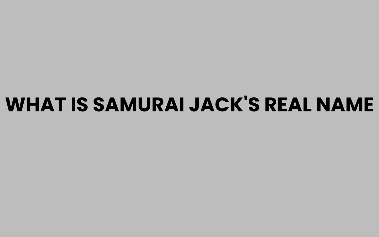 what is samurai jacks real name