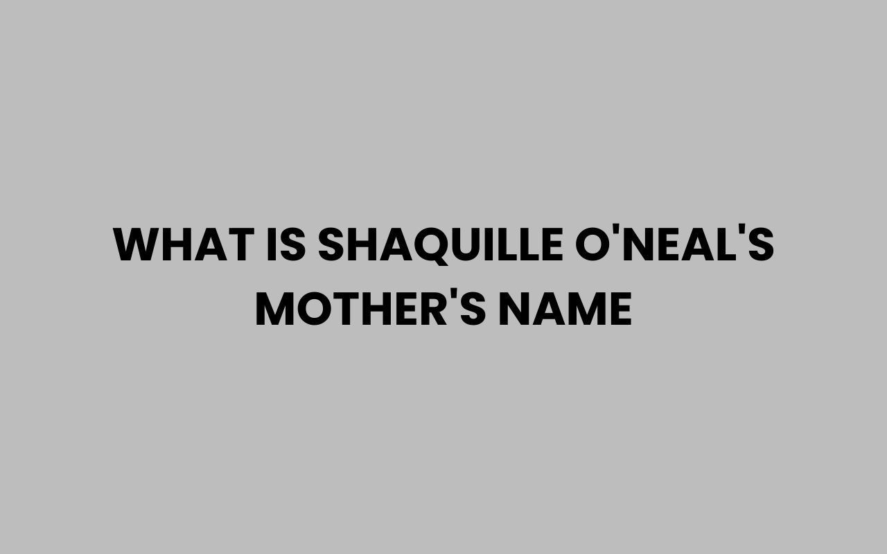 what is shaquille oneals mothers name