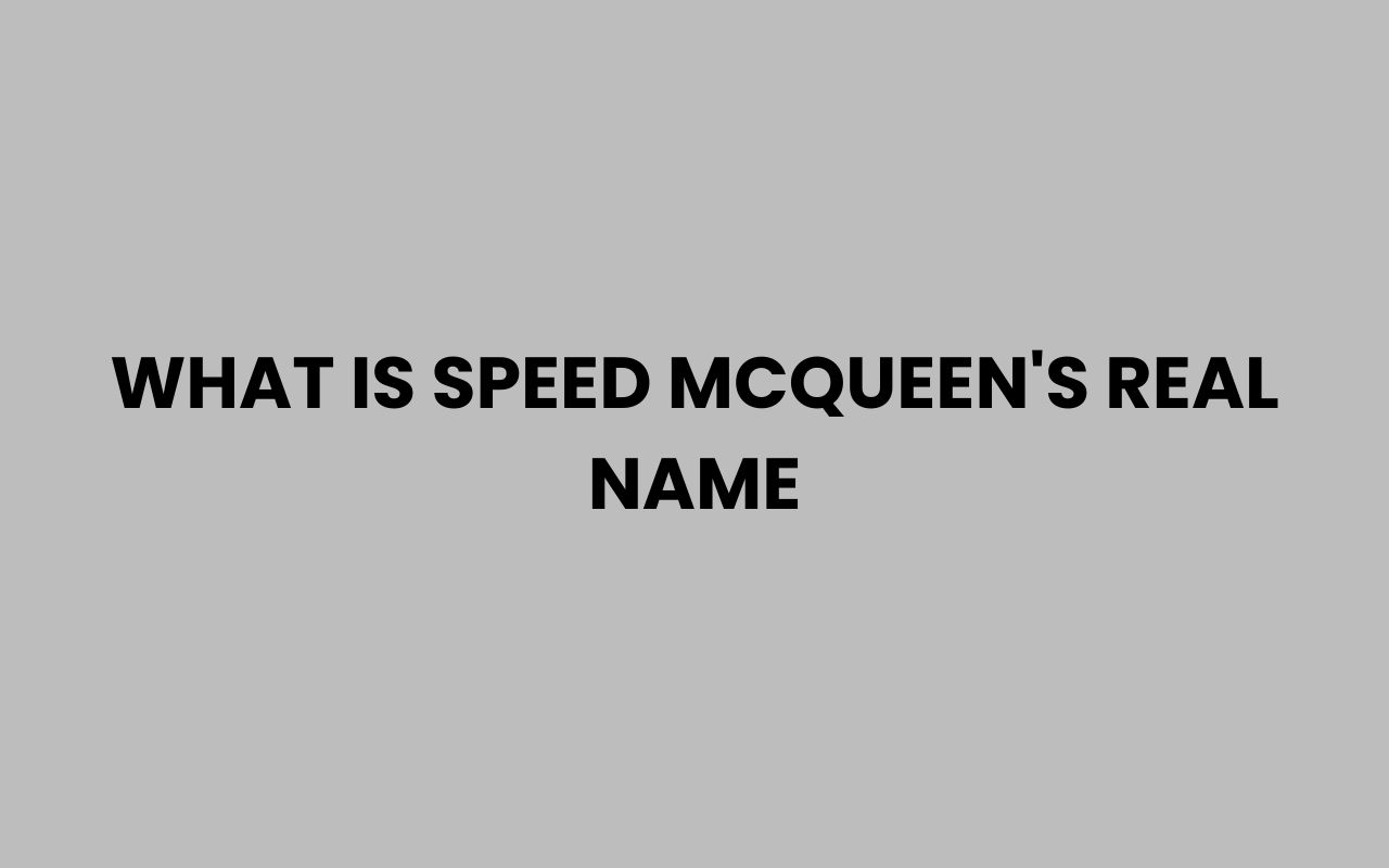 what is speed mcqueens real name