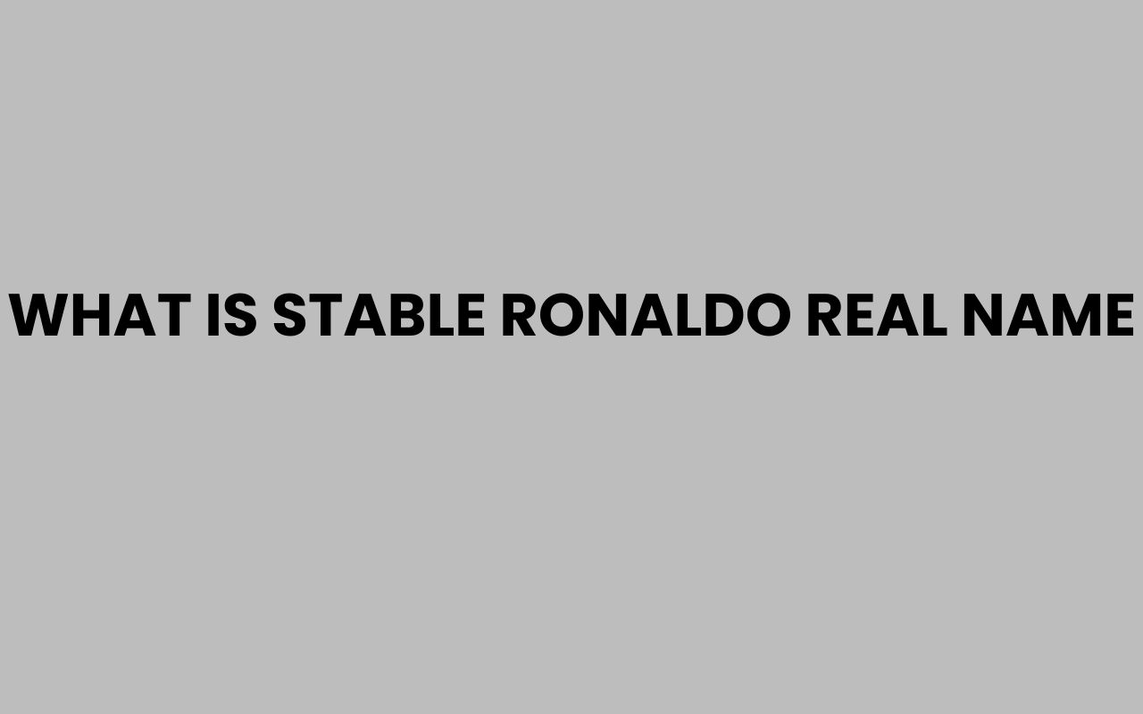 what is stable ronaldo real name