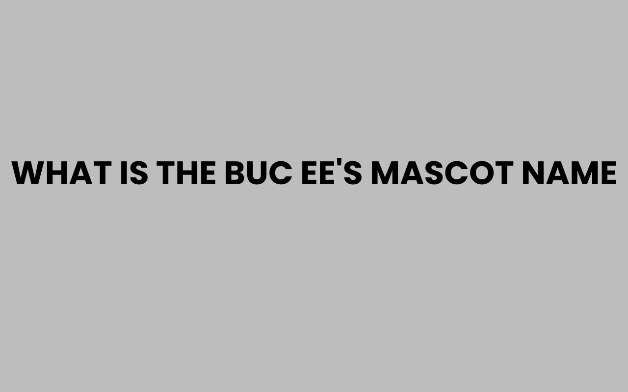 what is the buc ees mascot name