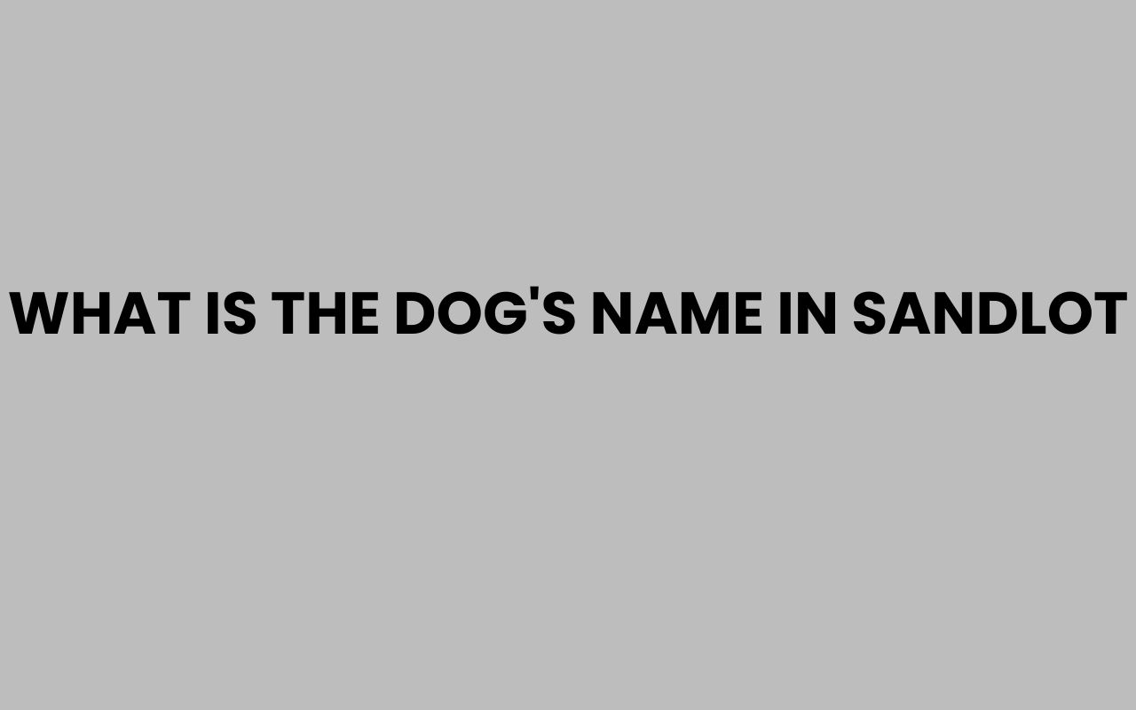 what is the dogs name in sandlot