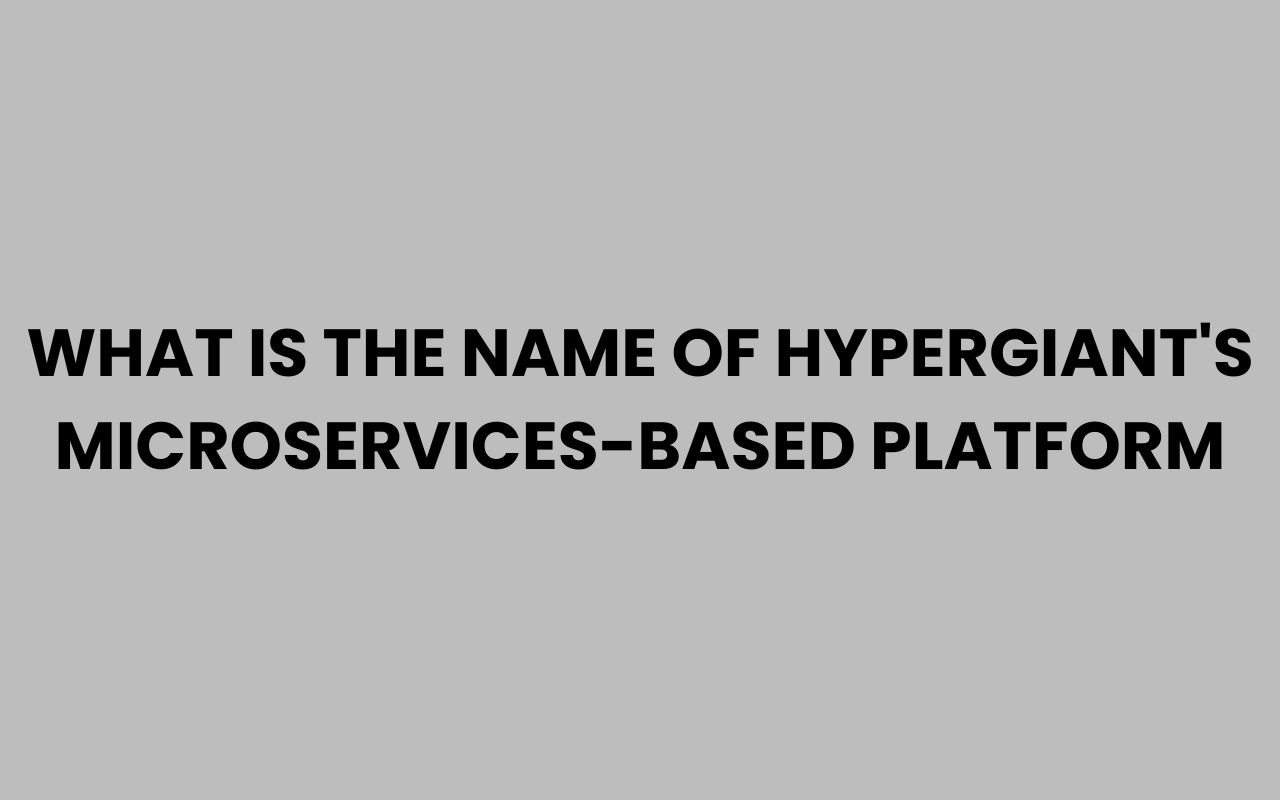 what is the name of hypergiants microservices based platform
