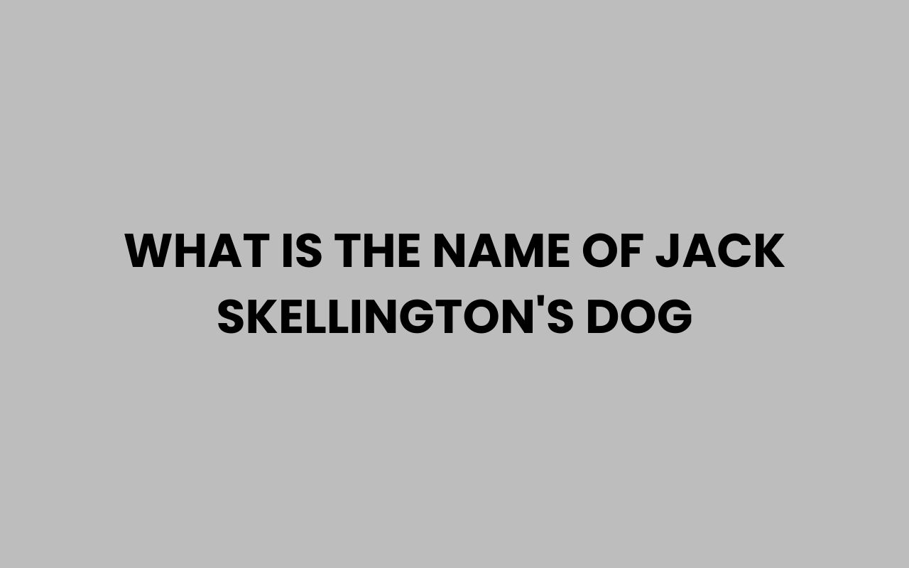 what is the name of jack skellingtons dog