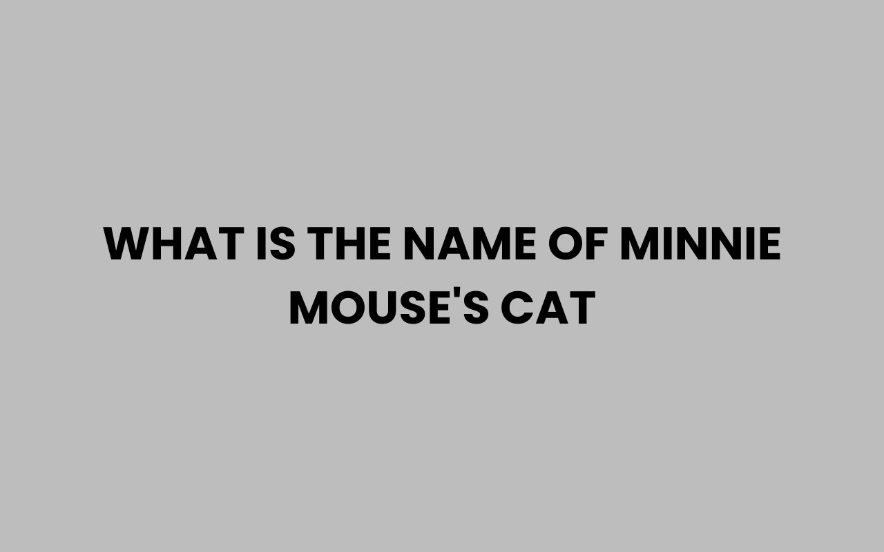 what is the name of minnie mouses cat