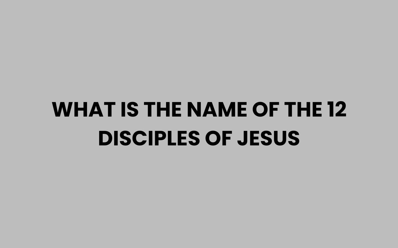 what is the name of the 12 disciples of jesus