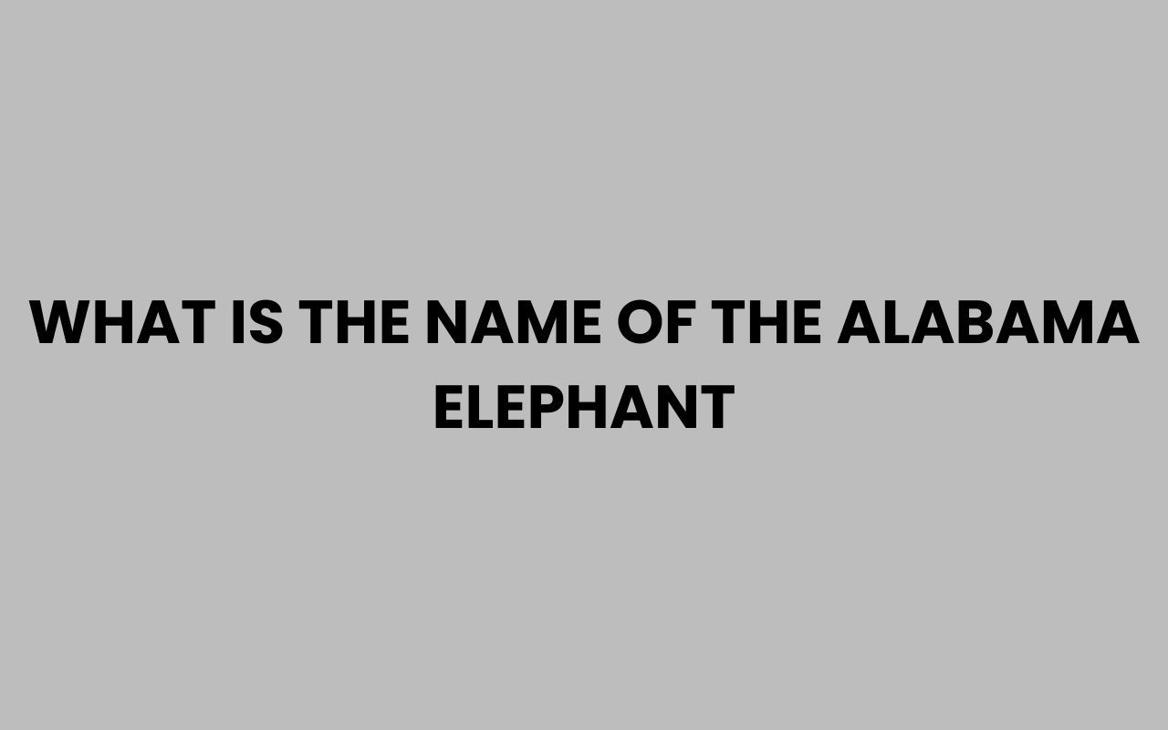 what is the name of the alabama elephant