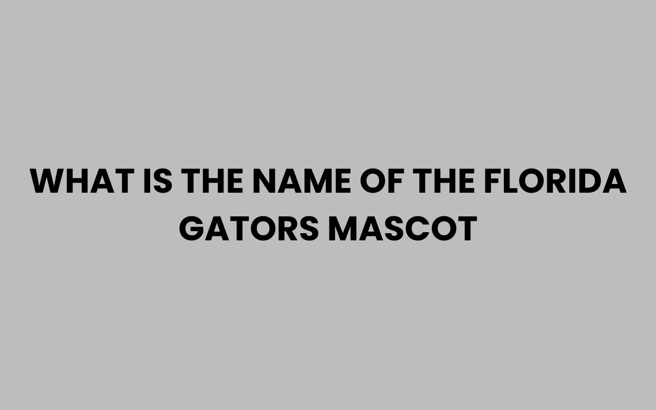 what is the name of the florida gators mascot