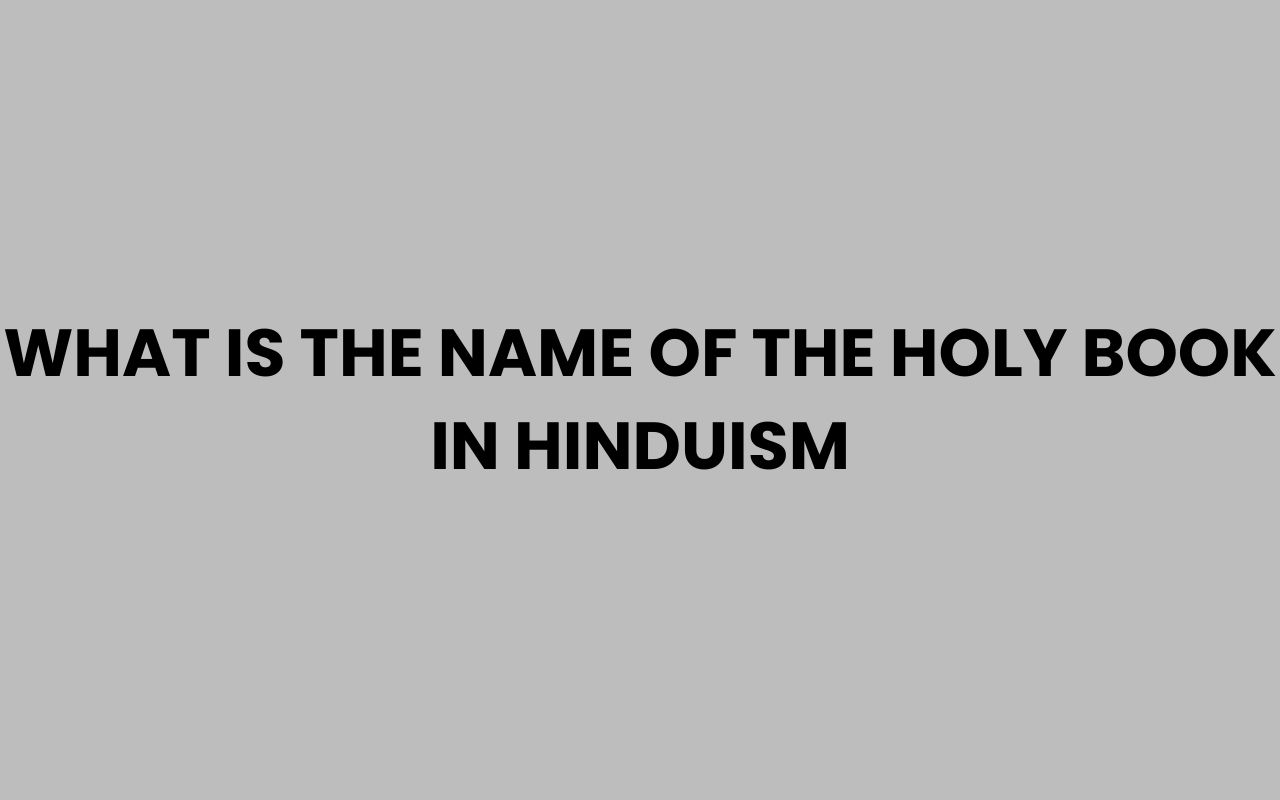 what is the name of the holy book in hinduism