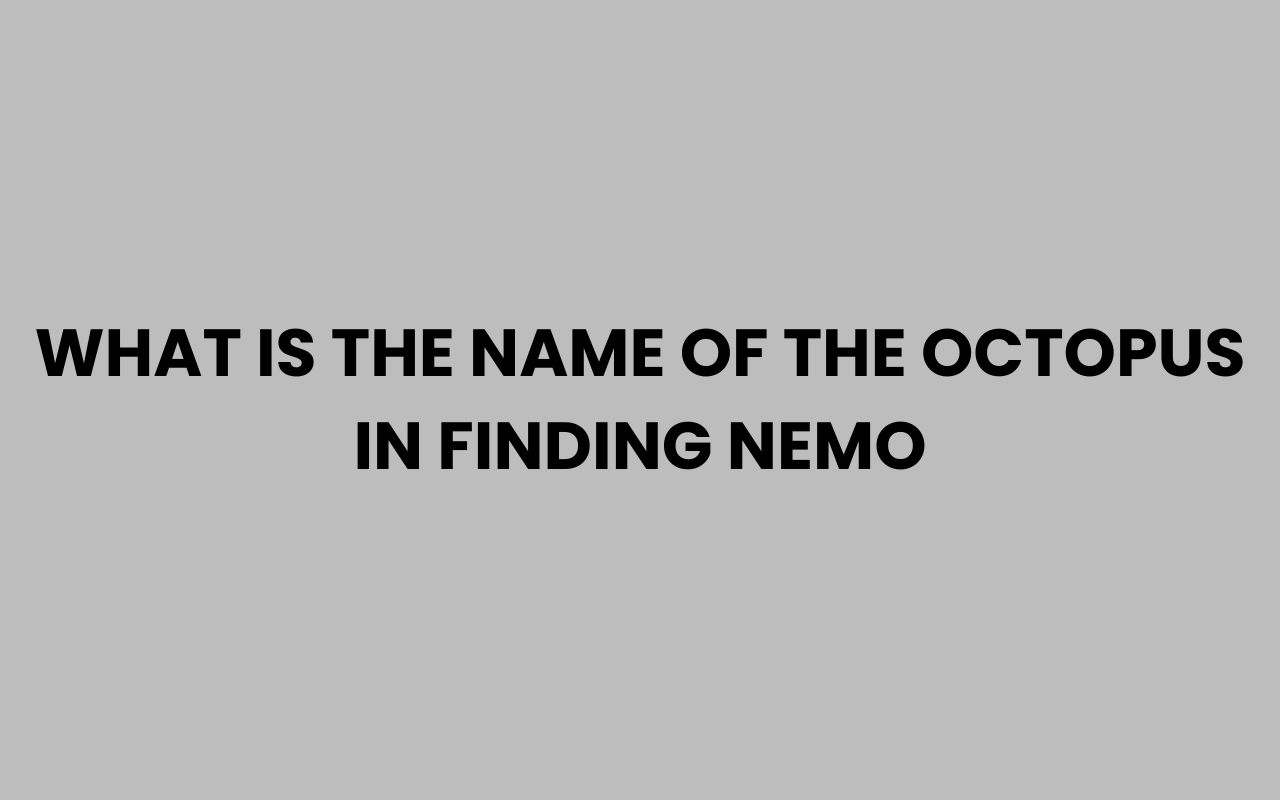 what is the name of the octopus in finding nemo