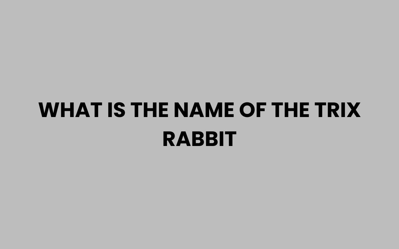 what is the name of the trix rabbit