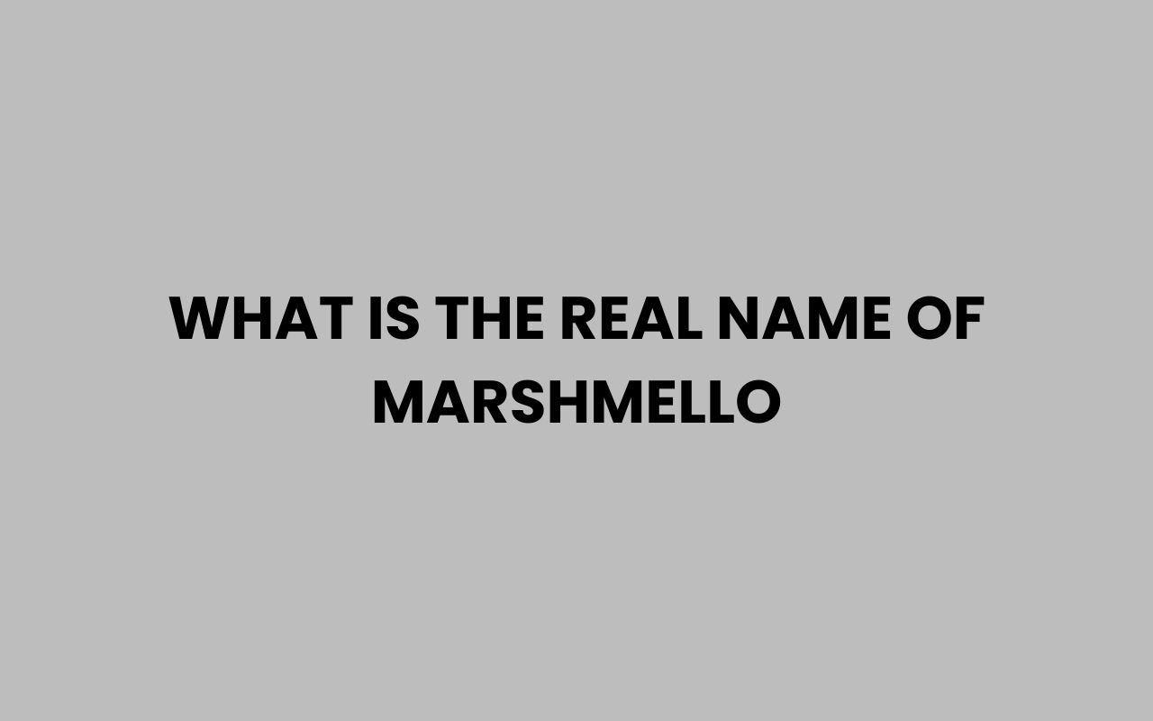what is the real name of marshmello