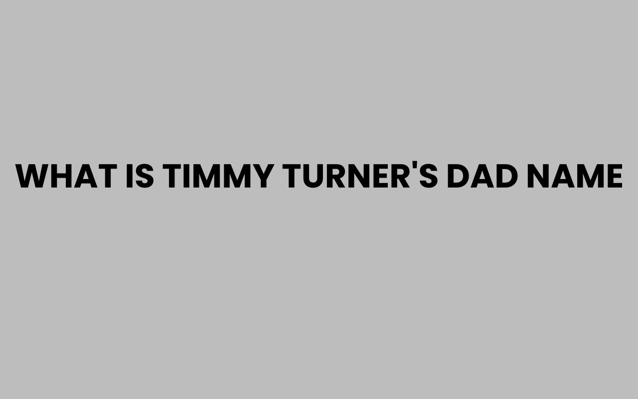what is timmy turners dad name