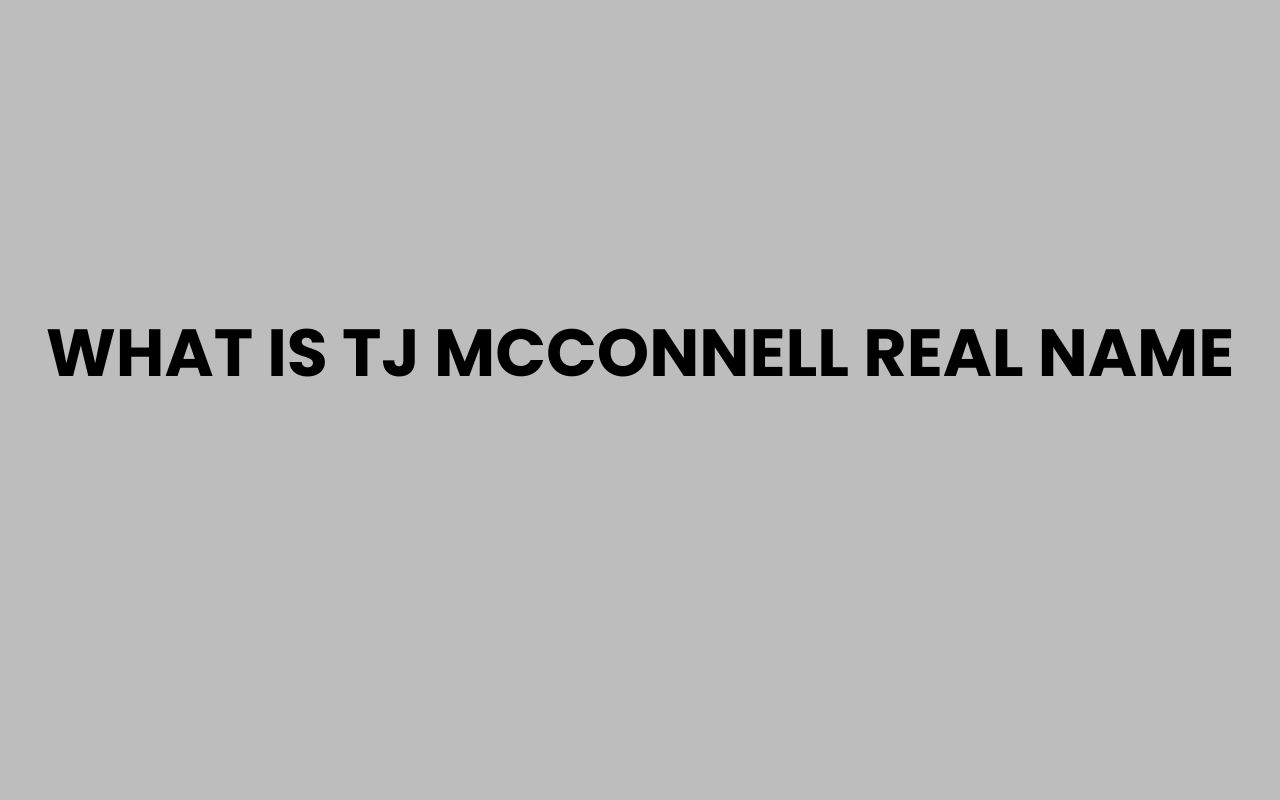 what is tj mcconnell real name