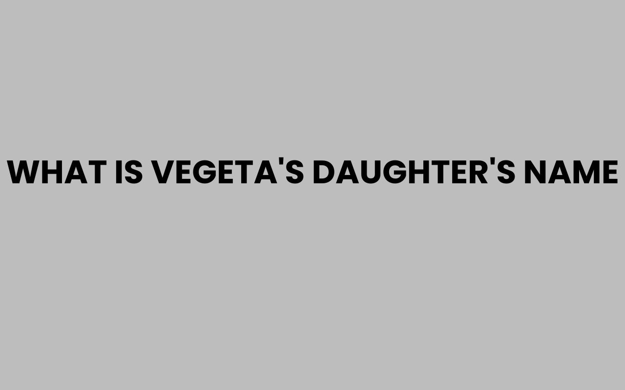 what is vegetas daughters name