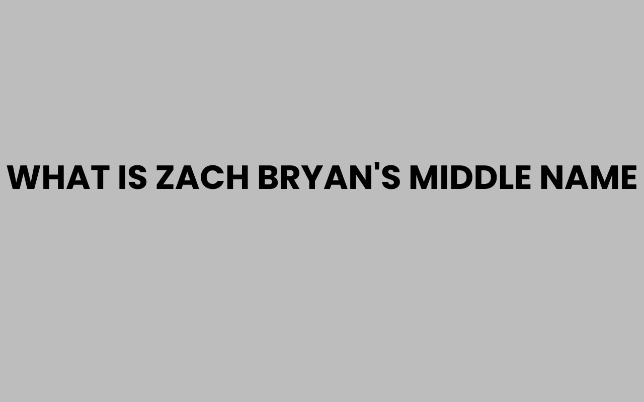 what is zach bryans middle name