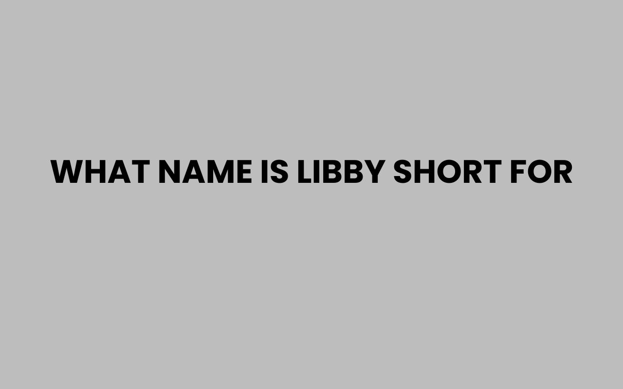 what name is libby short for