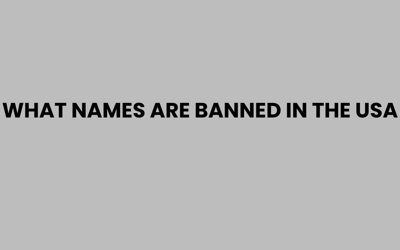 what names are banned in the usa