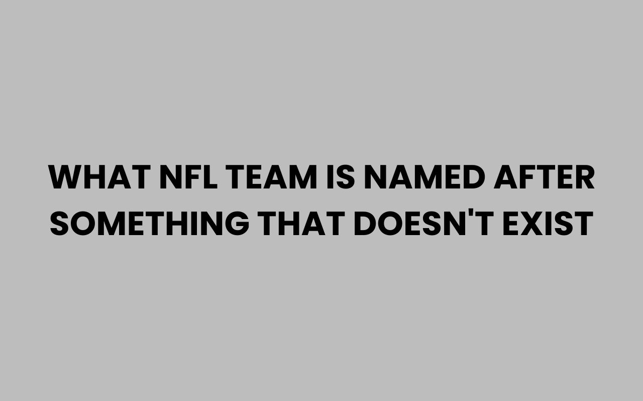 what nfl team is named after something that doesnt