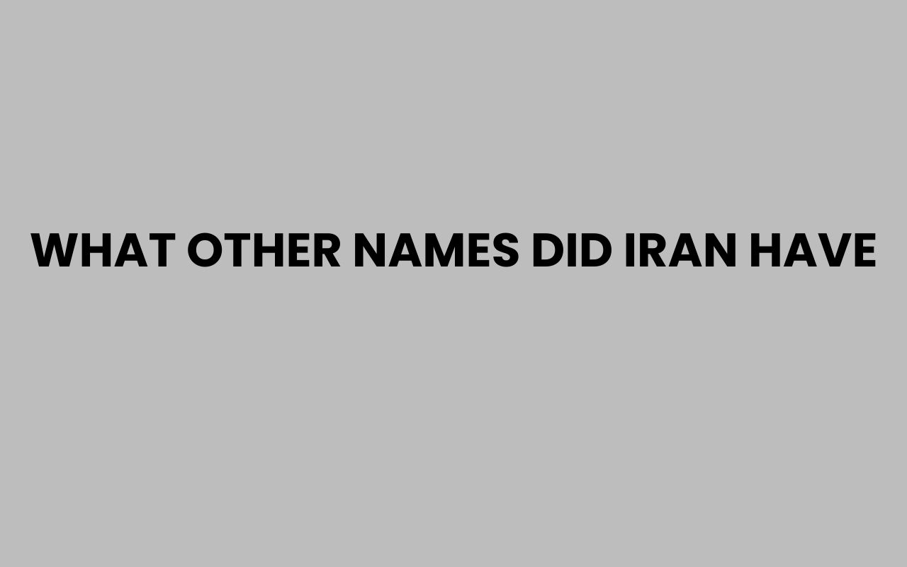 what other names did iran have