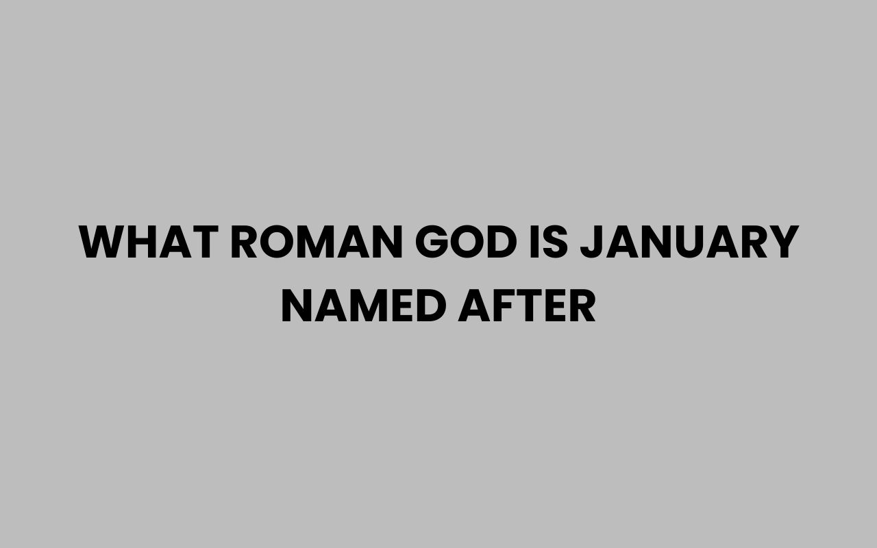 what roman god is january named after