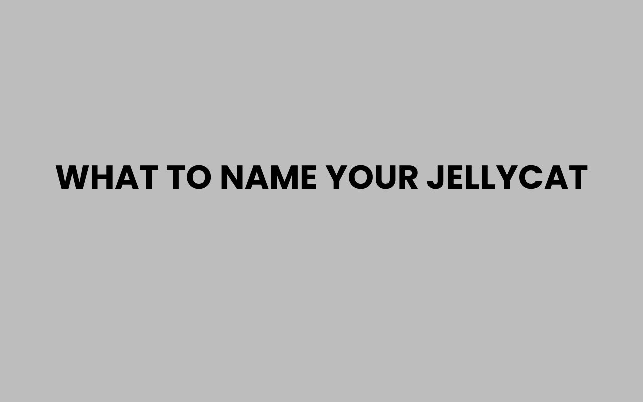 what to name your jellycat