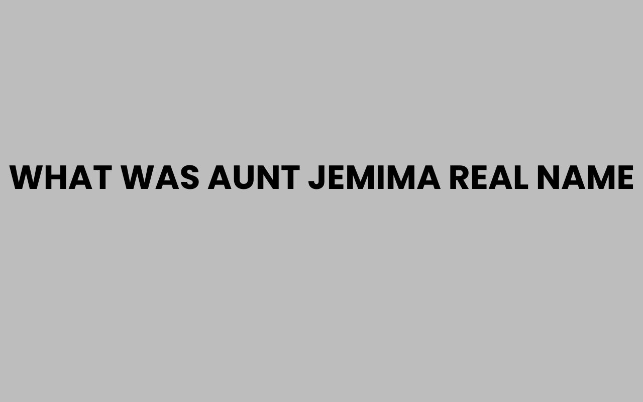 what was aunt jemima real name