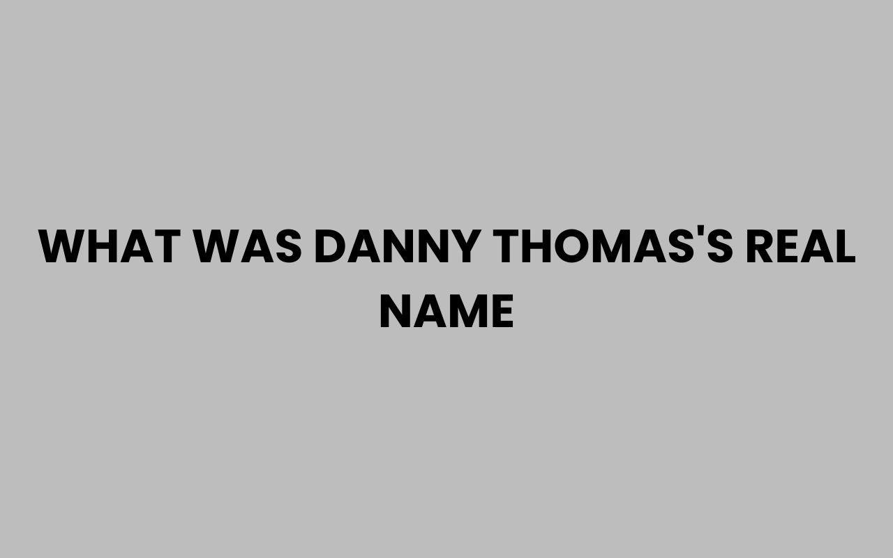 what was danny thomass real name