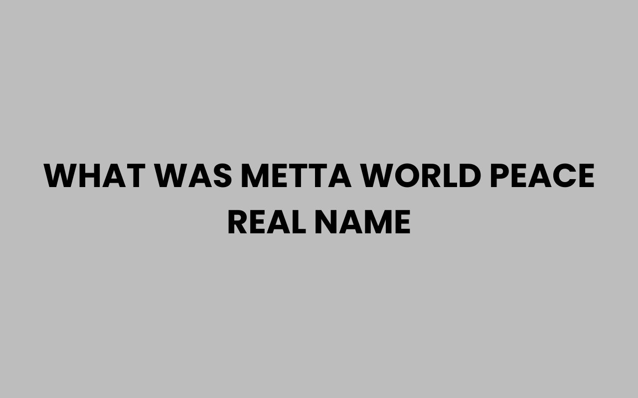 what was metta world peace real name