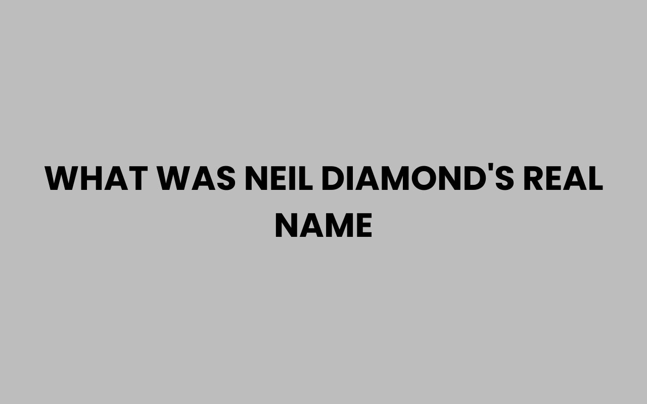 what was neil diamonds real name