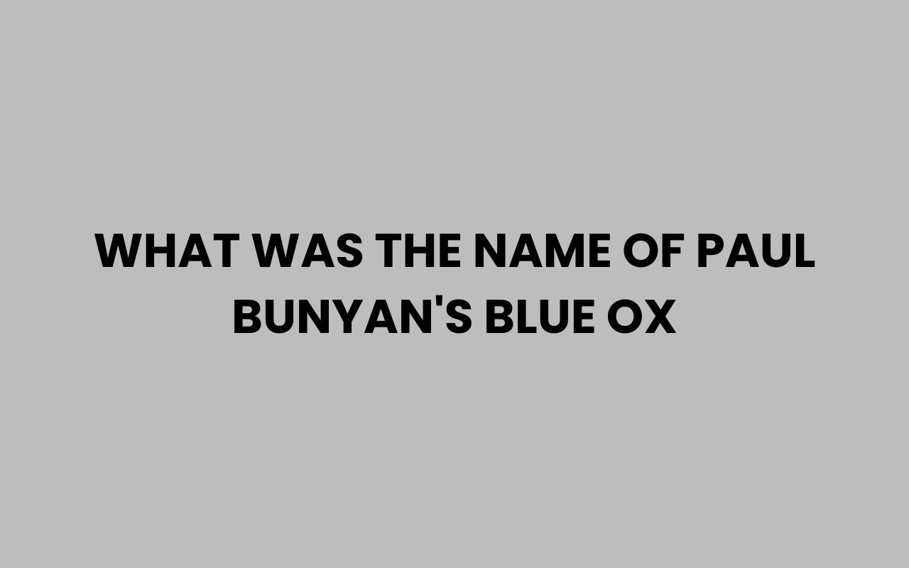 what was the name of paul bunyans blue