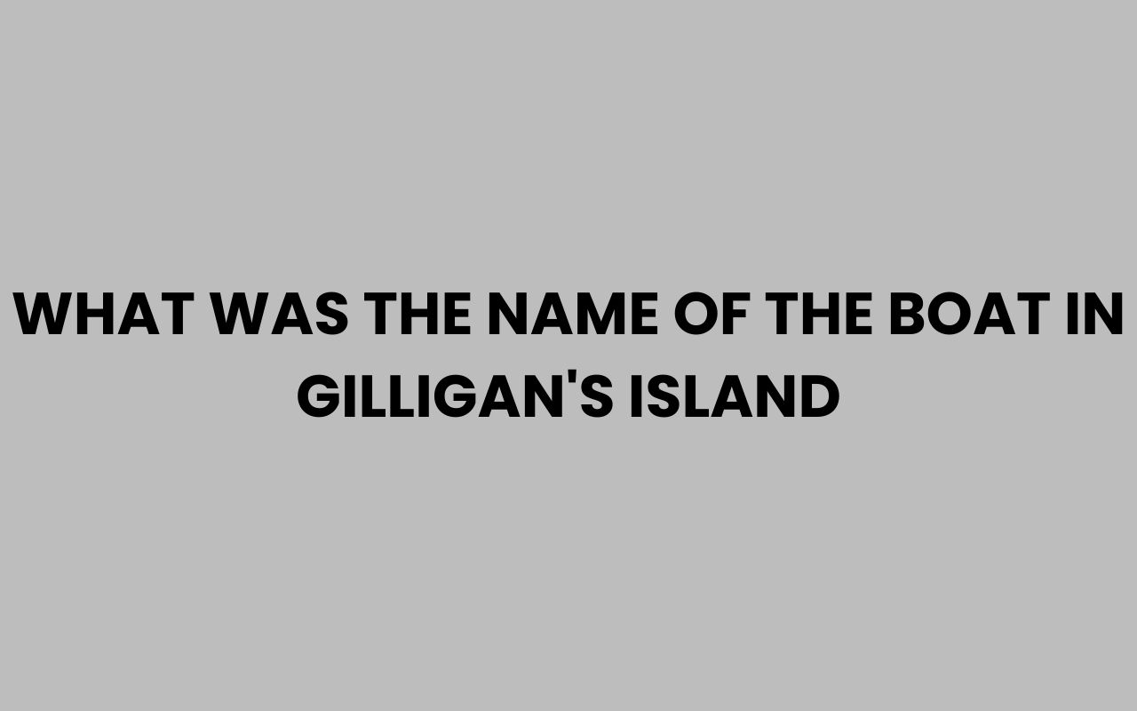 what was the name of the boat in gilligans island