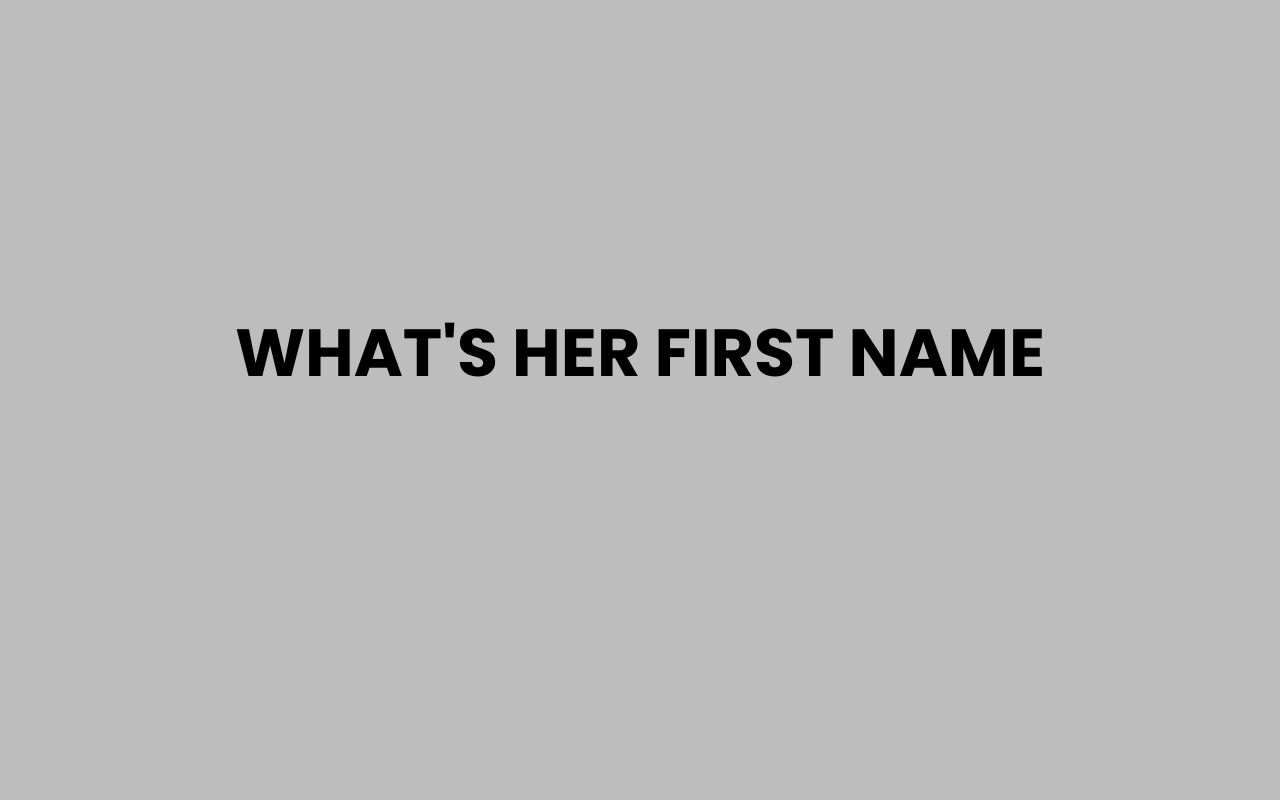 whats her first name