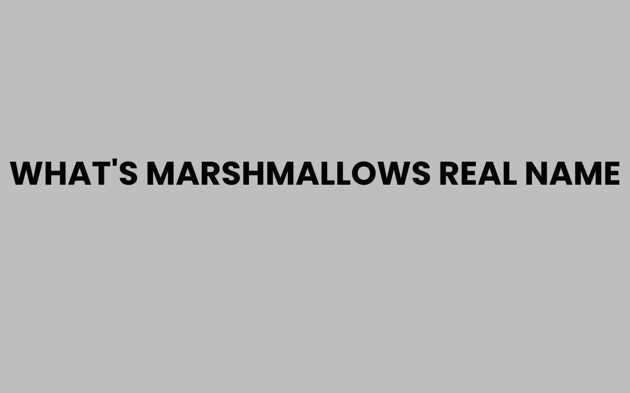whats marshmallows real name