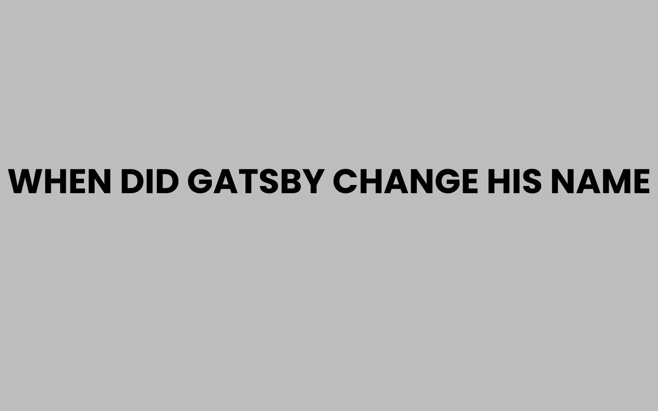 when did gatsby change his name