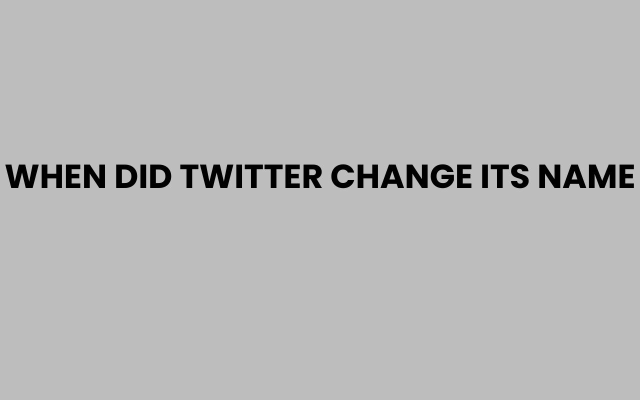 when did twitter change its name