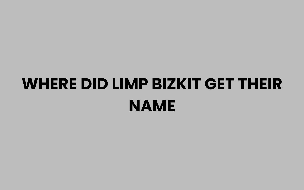 where did limp bizkit get their name