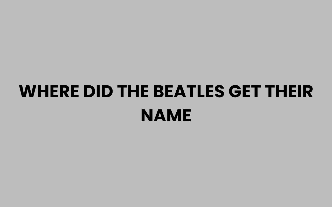 where did the beatles get their name