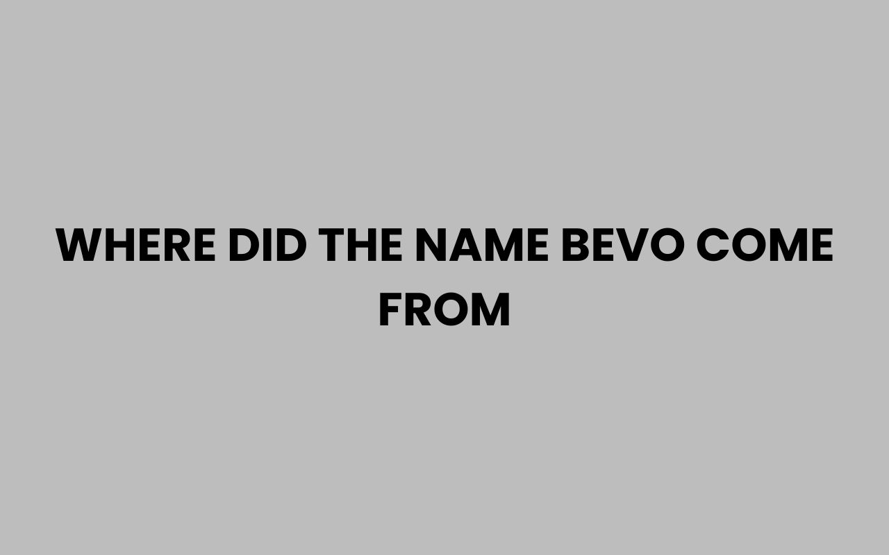 where did the name bevo come from