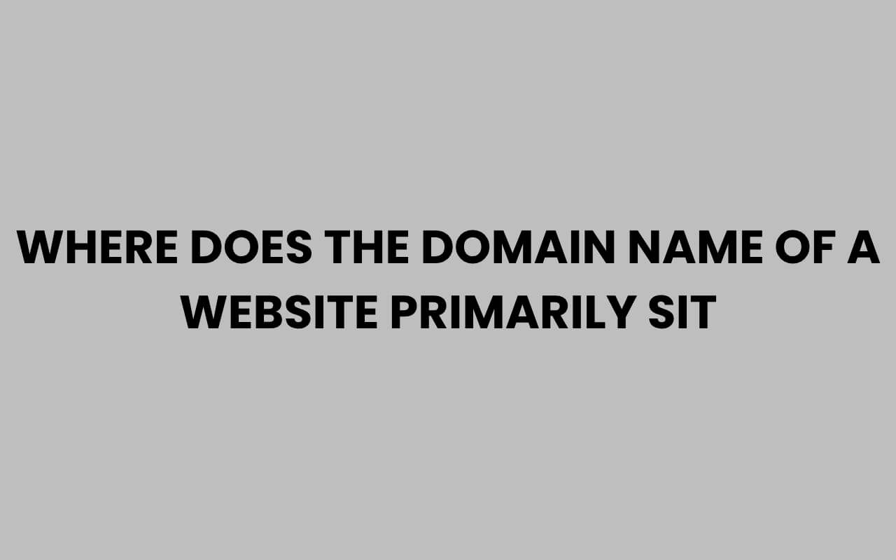where does the domain name of a website primarily sit