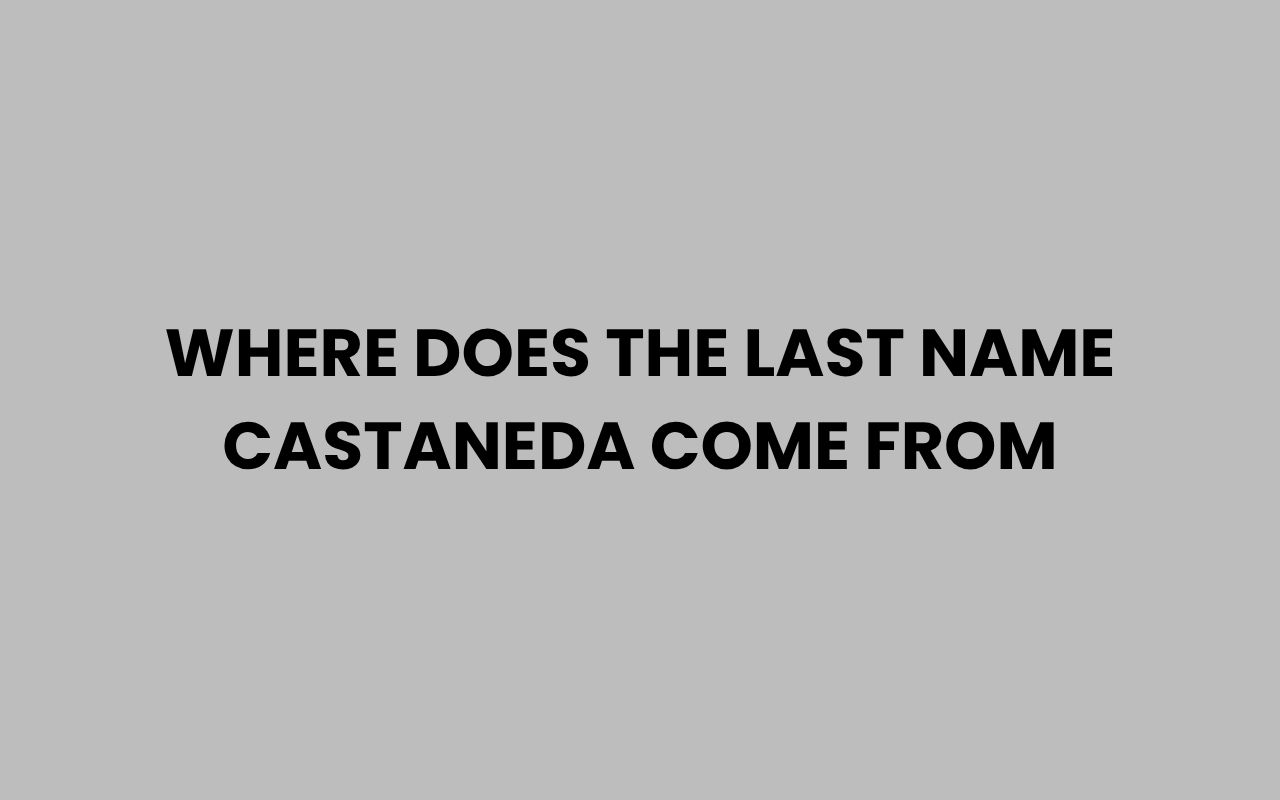 where does the last name castaneda come from