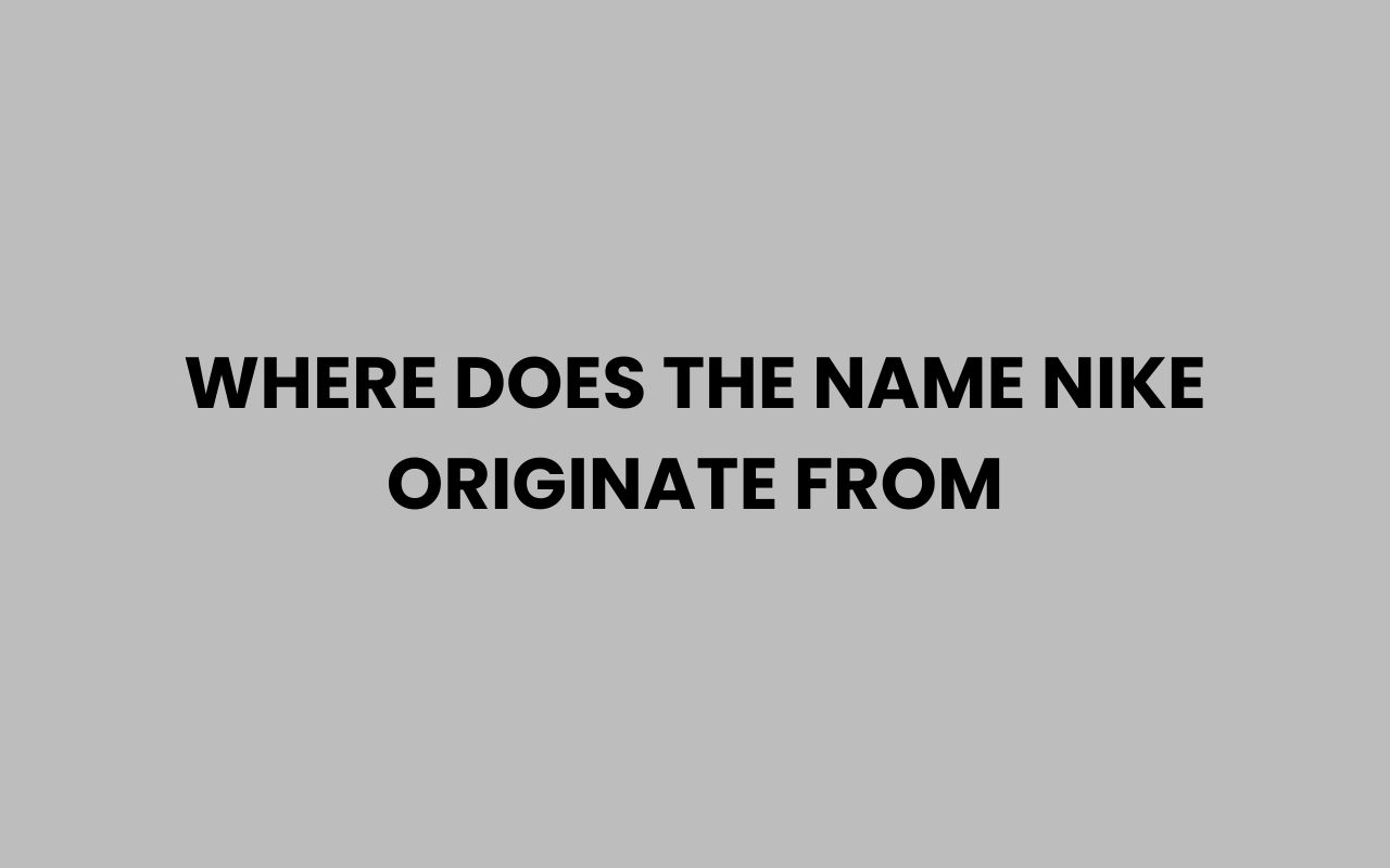 where does the name nike originate from