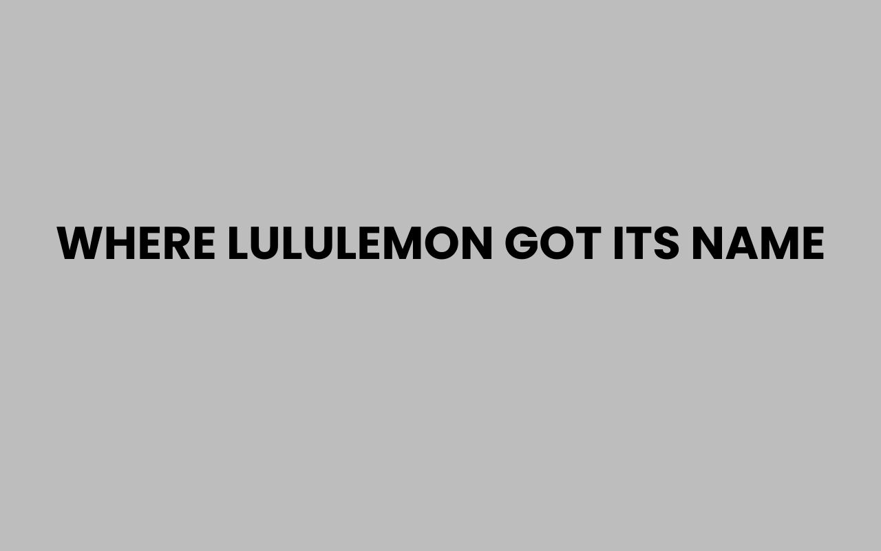 where lululemon got its name